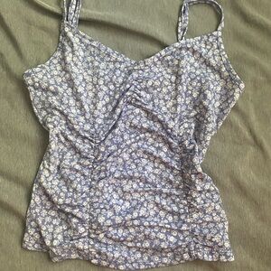 Ambiance Silver Ruched Fitted Camisole